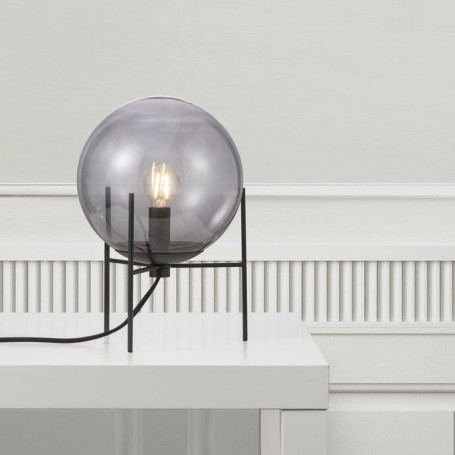 Lampe à poser Alton Noir Verre gris fumé - Nordlux
