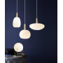 Suspension Alton Laiton/Noir Verre opalin 25 cm - Nordlux