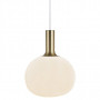 Suspension Alton Laiton/Noir Verre opalin 25 cm - Nordlux