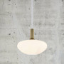 Suspension Alton Laiton/Noir Verre opalin 35 cm - Nordlux