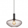 Suspension Alton Noir Verre gris fumé d 35 cm - Nordlux