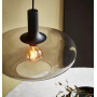 Suspension Alton Noir Verre gris fumé d 35 cm - Nordlux