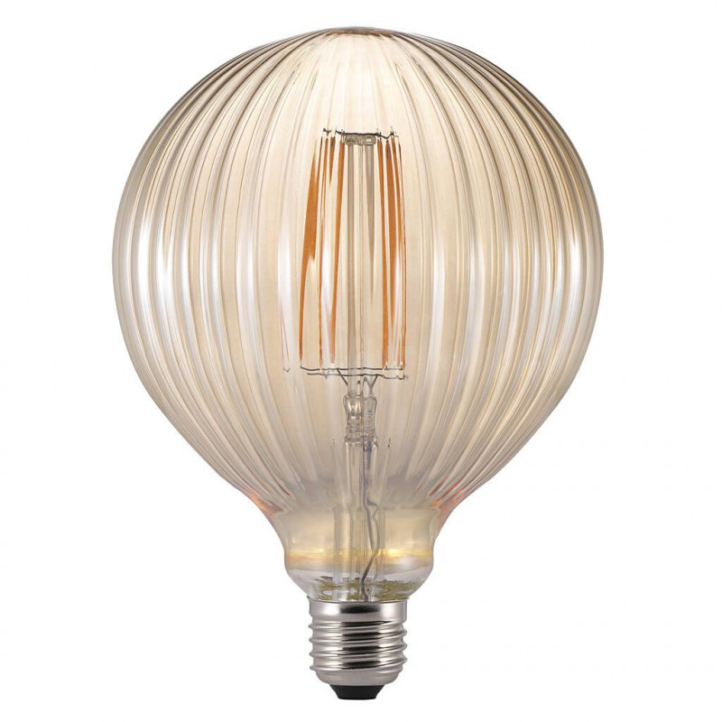 Ampoule LED à filament Globe Rayures Ambre 2 W E27 Nordlux Comptoir