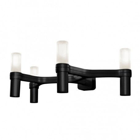 Applique Crown 4 Aluminium peint noir mat - Nemo