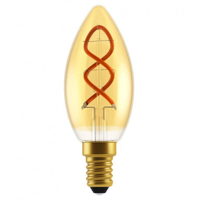 Ampoule LED à filament Spirale Flamme 2.5 W Dimmable Or Nordlux Comptoir des Lustres