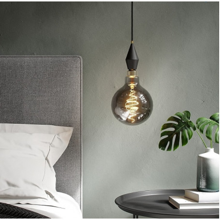 Ampoule LED à filament spirale grand Globe Fumé 8.5 W E27 - Nordlux