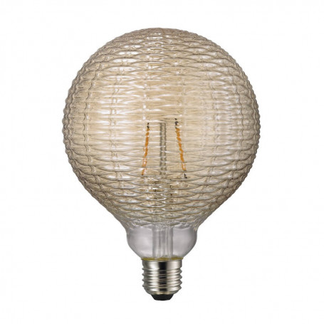 Ampoule LED à filament Globe Lignes Ambre 1.5 W E27