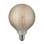 Ampoule LED à filament Globe Lignes Ambre 1.5 W E27
