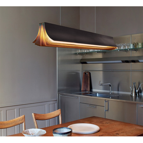 Suspension LED Respiro Noir/or 120 cm - DCW Editions