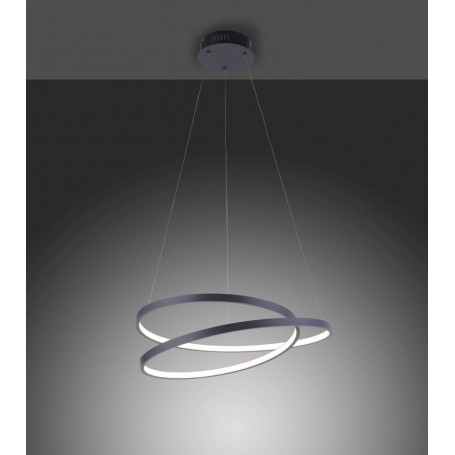 Suspension LED Roman Noir 55 cm intensité variable - Paul Neuhaus