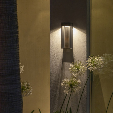 Applique extérieure LED solaire Blade en aluminium laqué gris - Les Jardins