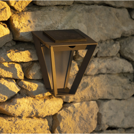 Applique extérieure LED solaire Metro en aluminium laqué gris - Les Jardins