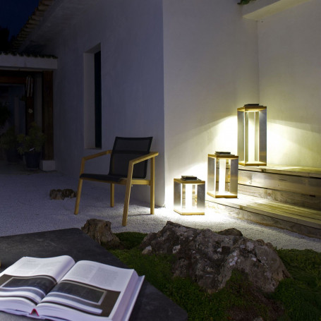 Lanterne solaire extérieure Teckalu Alu Blanc et Duratek | Les Jardins