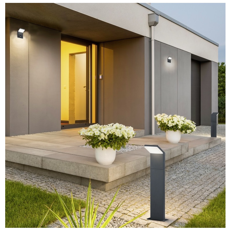 Applique D'extérieur LED Lucande Gylfi, 20 Cm, Anthracite, Aluminium