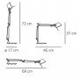 Lampe de bureau Tolomeo Micro Aluminium Artemide