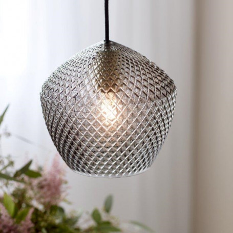 Suspension Orbiform verre fumé ciselé - Nordlux