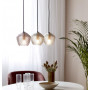 Suspension Orbiform linéaire 3 lampes verre fumé ciselé - Nordlux