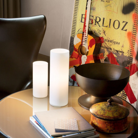 Lampe Edo en verre blanc H35 - Ideal Lux