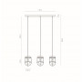 Suspension linéaire Netuno 3 lampes - Britop