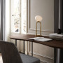 Lampe Shapes Laiton brillant verre opalin - Nordlux