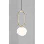 Suspension Shapes 22 Laiton brillant et verre opalin - Nordlux