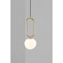Suspension Shapes 27 Laiton brillant et verre opalin - Nordlux
