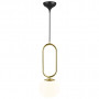 Suspension Shapes 27 Laiton brillant et verre opalin - Nordlux