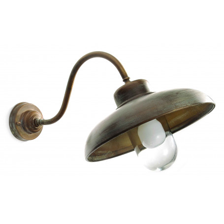Applique d'extérieur col de cygne inclinée Retro Moretti Luce