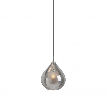 Suspension Circé 1 lampe MM Gris fumé - Concept Verre