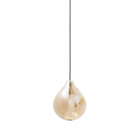 Suspension Circé 1 lampe MM Ambre - Concept Verre