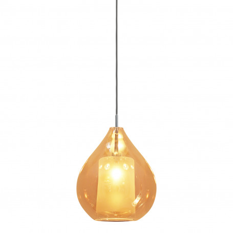 Suspension Circé 1 lampe GM Ambre - Concept Verre