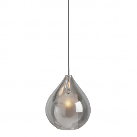 Suspension Circé 1 lampe GM Gris fumé - Concept Verre