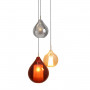 Suspension Circé 1 lampe MM Gris fumé - Concept Verre