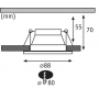 Spot encastré à LED Cole Coin IP44 Argent mat - Paulmann