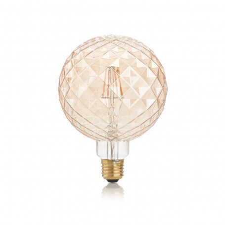 Ampoule LED à filament Globe ciselé ambrée 4 W E27 - Ideal Lux