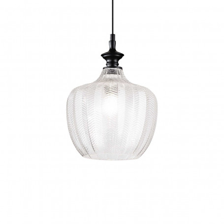 Suspension Lord en verre ciselé transparent  - Ideal Lux