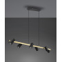 Suspension Marley 6 spots - Doré et noir- Trio Leuchten