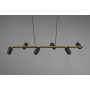 Suspension Marley 6 spots - Doré et noir- Trio Leuchten