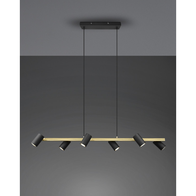 Trio Leuchten 802400204 Barra A Soffitto Marley Con 2 Faretti Orientabili - Ottone Anticato - 30 Cm