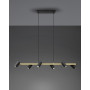 Suspension Marley 6 spots - Doré et noir- Trio Leuchten