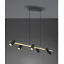 Suspension Marley 6 spots - Doré et noir- Trio Leuchten