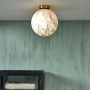 Plafonnier Carrara Verre effet marbre 28 cm - It's about ROMI