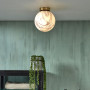 Plafonnier Carrara Verre effet marbre 22 cm - It's about ROMI
