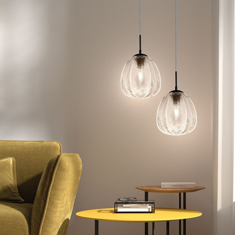 Paire Luxueuse De Lustres De Murano De Couleur Or En Vente Sur