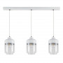 Suspension linéaire Amaretto 3 lampes en métal et verre - Britop