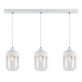 Suspension linéaire Amaretto 3 lampes en métal et verre - Britop