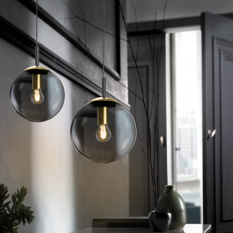 Suspension Dini Verre fumé 30 cm - Fischer & Honsel