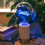 Socle de lampe Romance en marbre avec variateur - Message in the Bulb