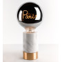 Socle de lampe Romance en marbre avec variateur - Message in the Bulb