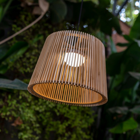 Lampe solaire en bambou
